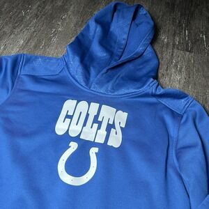 NFL Authentic Indianapolis Colts‎ Pullover Hoodie Kids Youth XL Blue White